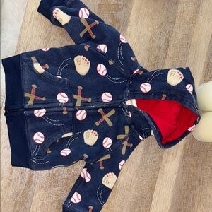 Gymboree Navy Baseball Print Kids Jacket
